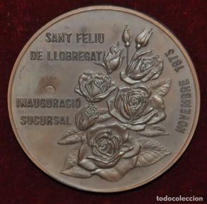 Medallas temáticas: MEDALLA INAGURACION SUCURSAL DEL BANCO DE SABADELL EN SANT FELIU DE LLOBREGAT. AÑO 1973